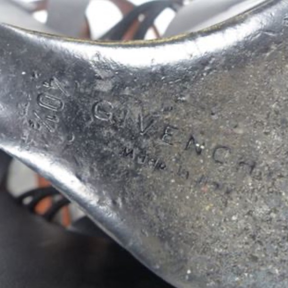 Givenchy Women's Black Leather Cage Wedge Booties - Picture 13 of 16